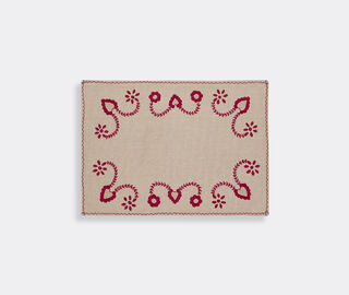 House of Capricorn 'Viana' placemat and napkin set, red RED HOCA26VIA427RED