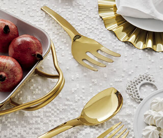Sambonet 'Living' spaghetti fork GOLD SAMB22LIV028GOL