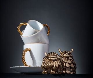 L'Objet 'Niki + Simon' salt and pepper shakers GOLD LOBJ19NIK783GOL