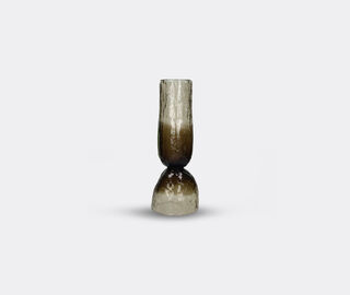 Pomax 'Diabolo' hurricane vase, large, smoke GREY POMA26DIA761GRY