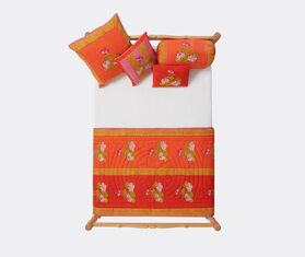 Lisa Corti 'Tea Flower' cushion, medium, red and orange ORANGE LICO23CUS387MUL