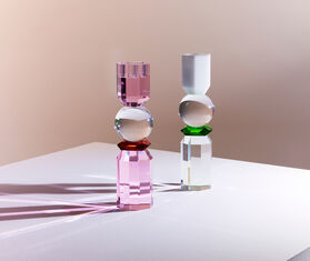 Reflections Copenhagen &#39;Memphis&#39; tealight holder, clear, rose and red MULTICOLOUR REFL25MEM596MUL