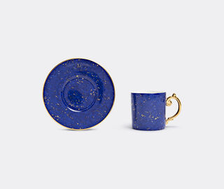 L'Objet 'Lapis' espresso cup and saucer, set of six MULTICOLOUR LOBJ15LAP859BLU