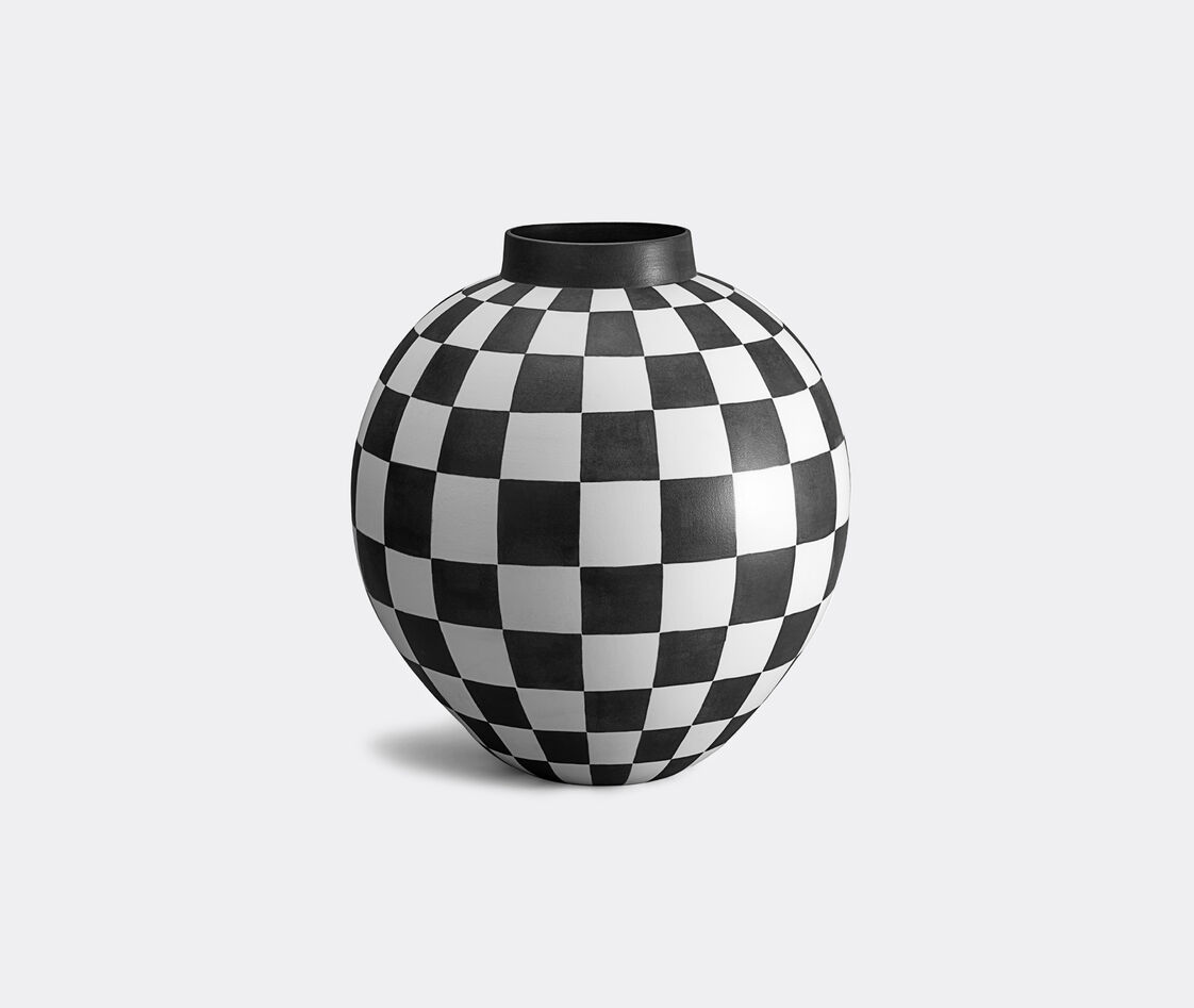 L'objet Damier Extra Large Vase In Black And White