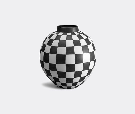 L'Objet 'Damier' vase, extra large Black and white LOBJ23DAM207MUL