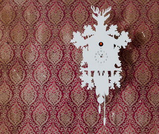 Domeniconi 'Cuc&ugrave;' cuckoo clock, white WHITE DOME25CUC474WHI