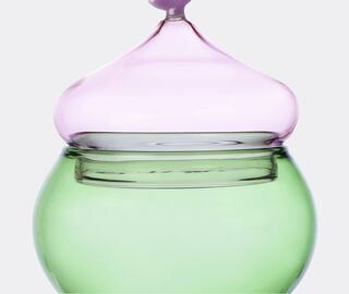 Ichendorf Milano 'Sogni D&rsquo;Oriente' container with lid, green and pink GREEN ICMI25SOG174GRN