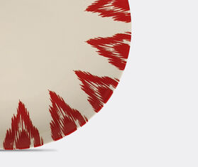 Les-Ottomans 'Uzbek' dinner plate, set of four RED OTTO21SET733RED