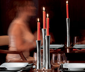 Sambonet 'Bamboo' candelabra, three lights SILVER SAMB22BAM528SIL