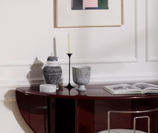 Cassina 'Post Scriptum' vase, black and white WHITE CASS22POS983MUL