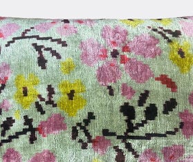 Les-Ottomans Velvet cushion, flowers MULTICOLOUR OTTO24VEL709MUL