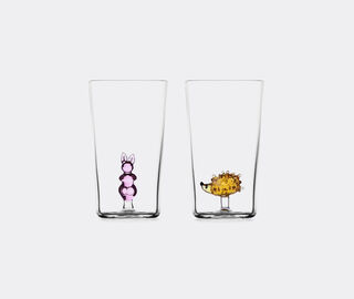 Ichendorf Milano 'Animal Farm' glass, set of six MULTICOLOUR ICMI23ANI059MUL