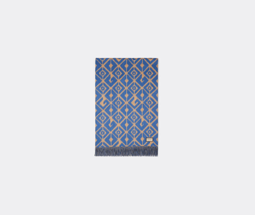 Gucci 'GG Rhombus' plaid blanket blue GUCC22PLA186BLU