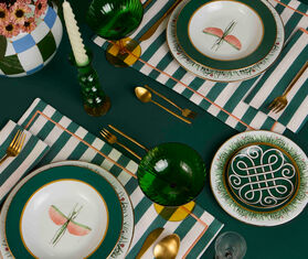 La DoubleJ &#39;Riviera&#39; placemat, set of two, green GREEN LADJ25PLA202MUL