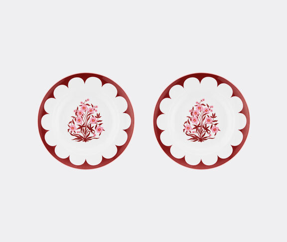Aquazzura Casa 'Jaipur' soup plate, set of two, bordeaux and pink MULTICOLOUR AQUA23JAI048MUL