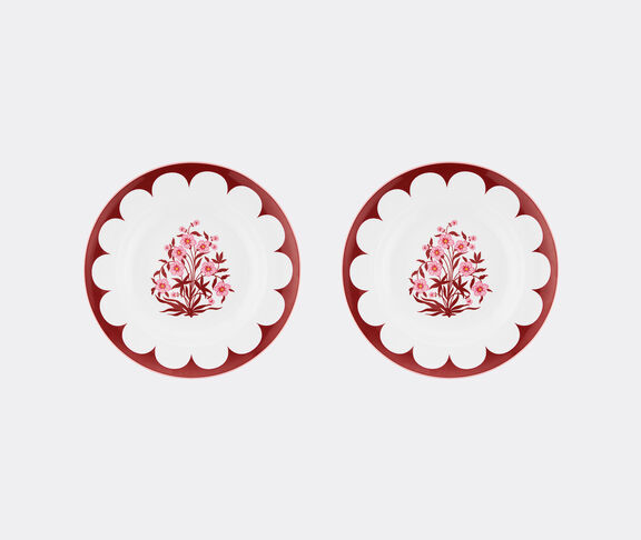 Aquazzura Casa 'Jaipur' soup plate, set of two, bordeaux and pink undefined ${masterID}
