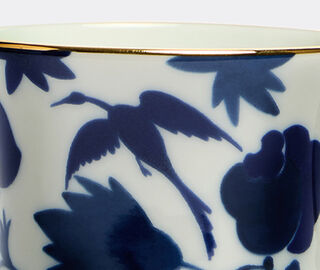 La DoubleJ 'Wildbird' espresso cup, set of two, blue BLUE LADJ25ESP508MUL