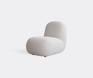 101 Copenhagen 'Toe' lounge chair, flat, boucl&egrave; WHITE COPH24TOE724WHI