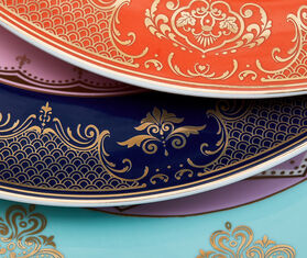 POLSPOTTEN 'Grandpa' dinner plate, set of four, multicolor MULTICOLOUR POLS25DIN335MUL