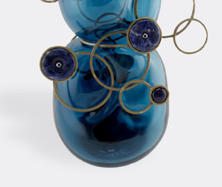 Vanessa Mitrani 'Fairground' vase, duck blue and bronze BLUE VAMI23FAI903BLU