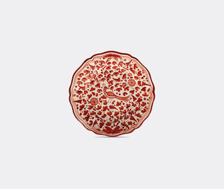 Les-Ottomans 'Peacock' plate RED OTTO21PEA757RED