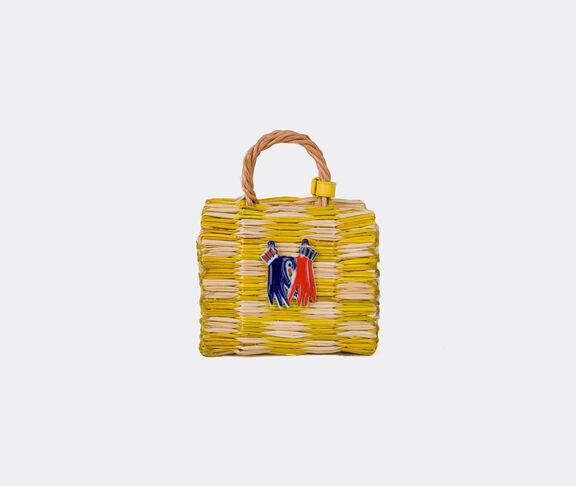 Heimat - Atlantica 'Tom Tom' mini bag, yellow Checked Yellow /natural ${masterID}