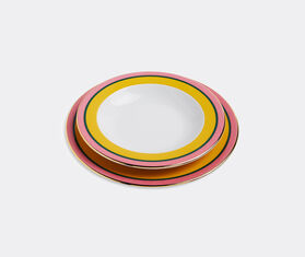 La DoubleJ 'Rainbow' soup and dinner plates, set of four MULTICOLOUR LADJ20SOU271MUL