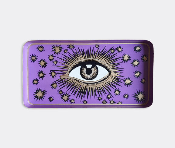 Les-Ottomans 'Eye' iron tray, purple Purple ${masterID}