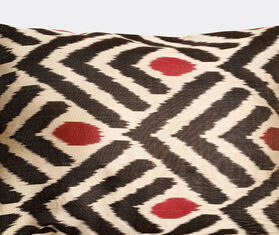 Les-Ottomans Silk Ikat cushion, purple, pink, and white MULTICOLOUR OTTO25SIL275MUL