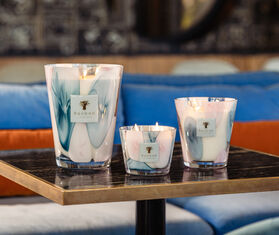 Baobab Collection 'Riviera Leopolda' candle, large, blue and pink MULTICOLOUR BAOB25SCE360MUL