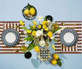 La DoubleJ 'Riviera Cioccolato' table mat, set of two MULTICOLOUR LADJ23TAB758BRW