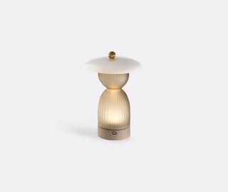 NasonMoretti 'Jingasa' table lamp, fum&eacute; brown and milky white TRANSPARENT NAMO26JIN794TRA