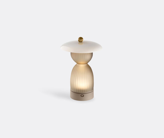 NasonMoretti 'Jingasa' table lamp, fum&eacute; brown and milky white TRANSPARENT NAMO26JIN794TRA