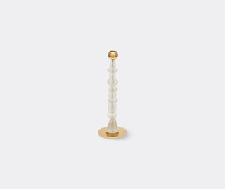 POLSPOTTEN 'Beads' candle holder, small, white WHITE POLS25CAN508WHI