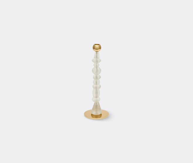 POLSPOTTEN 'Beads' candle holder, small, white WHITE POLS25CAN508WHI