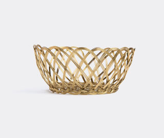 Bitossi Home 'Intreccio' basket, large GOLD BIHO19INT771GOL