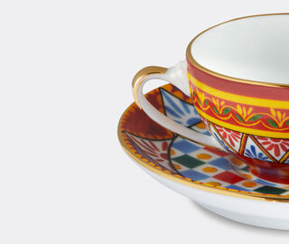 Dolce&amp;Gabbana Casa 'Carretto Siciliano' espresso cup and saucer MULTICOLOUR DGCA22POR788MUL