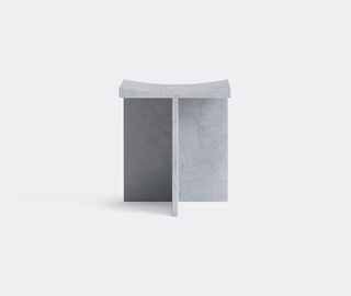 MCGANNON SAAD 'Thebes' stool, bianco Carrara WHITE MCSA25THE204WHI