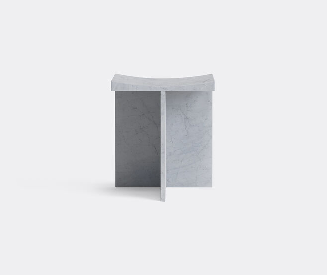 MCGANNON SAAD 'Thebes' stool, bianco Carrara WHITE MCSA25THE204WHI