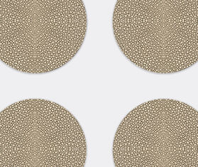 HestiaLiving &#39;Prestige&#39; round coaster, set of four, mink MULTICOLOUR HELI25PRE283BEI