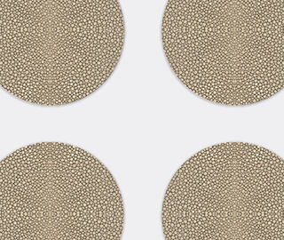 HestiaLiving 'Prestige' round coaster, set of four, mink MULTICOLOUR HELI25PRE283BEI