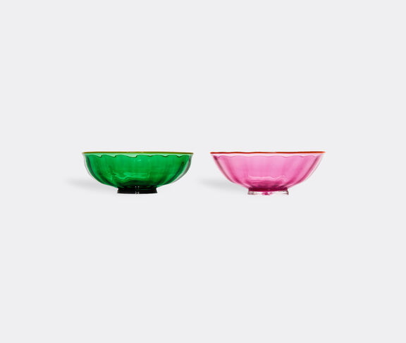 La DoubleJ Nut bowl, set of two, green and pink MULTICOLOUR LADJ23LUX301MUL