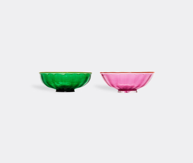 La DoubleJ Nut bowl, set of two, green and pink MULTICOLOUR LADJ23LUX301MUL