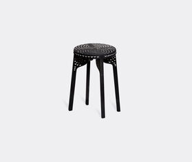 Zanat &#39;Tattoo Pheasant&#39; stool BLACK ZANA20TAT756BLK
