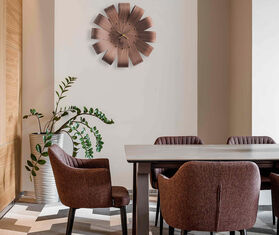 Nomon 'Ciclo' clock, walnut and brass WALNUT NOMO21CIC883BRW