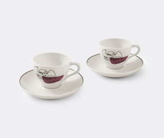 Cassina 'Service Prunier' coffee cup and saucer, set of two WHITE CASS21SER305WHI