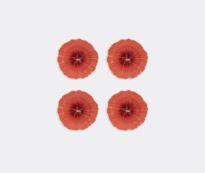 Bordallo Pinheiro 'Maria Flor' dessert plate, set of four, orange MULTICOLOR BOPI26MAR927MUL