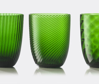 NasonMoretti 'Idra' water glass, set of six, green GREEN NAMO20WAT020GRN