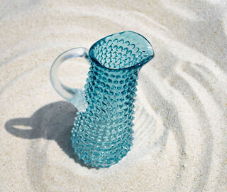 KLIMCHI 'Hobnail Jug' tall, aquamarine TURQUOISE KLIM22HOB205LBL