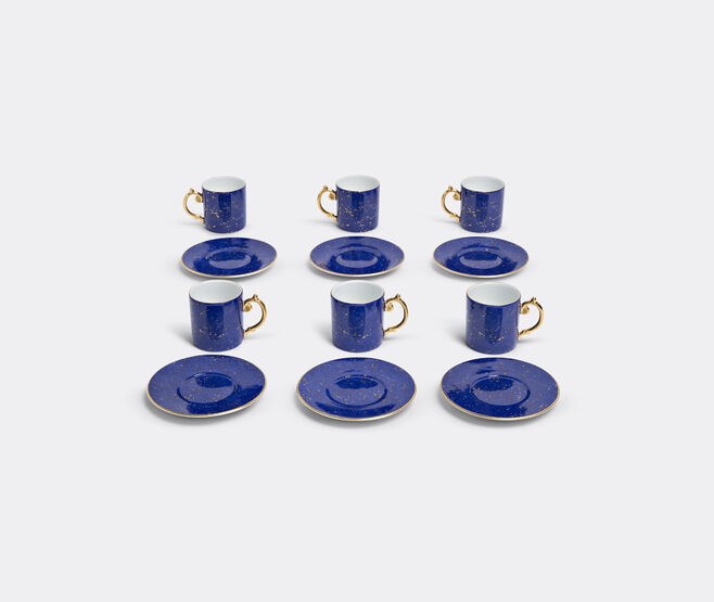L'Objet 'Lapis' espresso cup and saucer, set of six MULTICOLOUR LOBJ15LAP859BLU